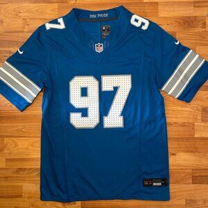 Detroit Lions Aidan Hutchinson NFL Nike Stitched Blue Jersey Men's Small